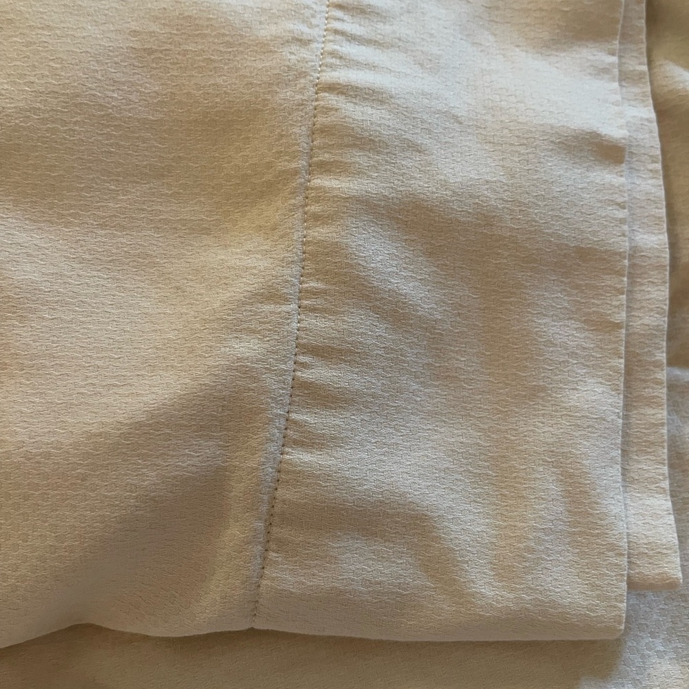 TWO Elegant Cream Textured Continental (2) ANICHINI shams